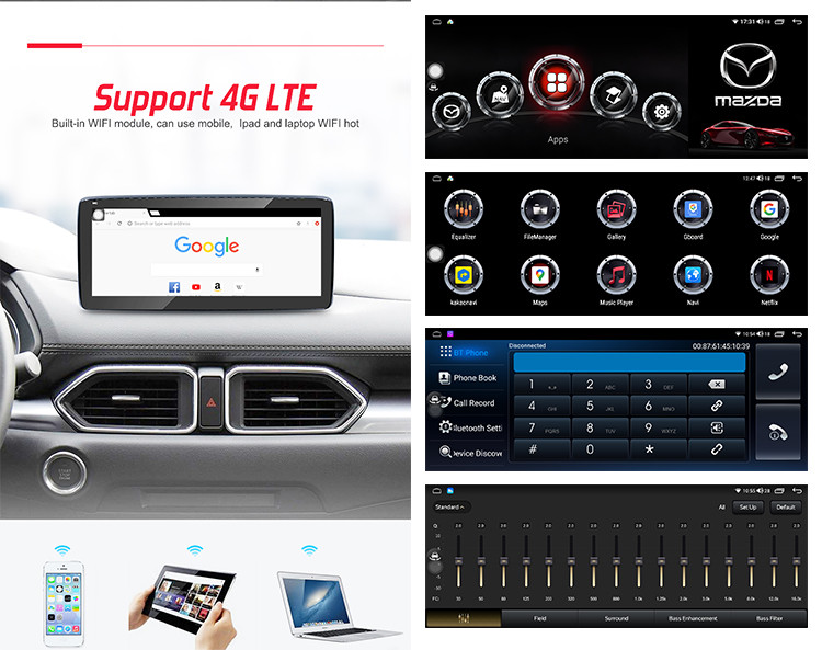 Original Joystick Android 12 Car Stereo Head Unit Multi Touch Fit MAZDA CX5