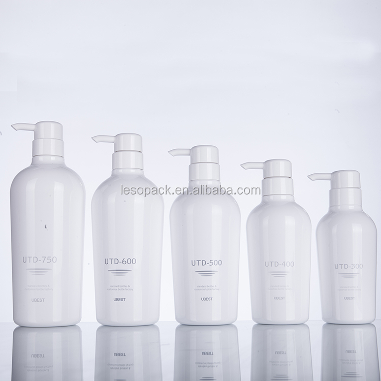 New Style in Stock 400ml Irregular Shape Unique Design refillable shampoo bottle with pump