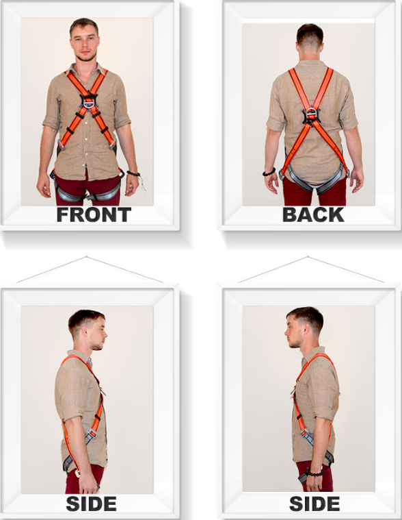 Adjustable Full Body Harness Fall Protection Equipment Two Big Hook Along With Buffer Bag