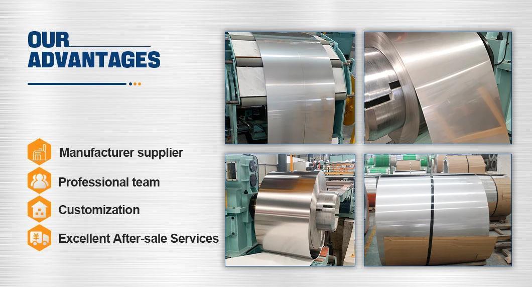 China Factory 2b/Ba/No. 1/No. 4/Hl/8K Ss Coil Cold Rolled/Hot Rolled 201 304 316 309S 310S 321 430 904L Stainless Steel Coil