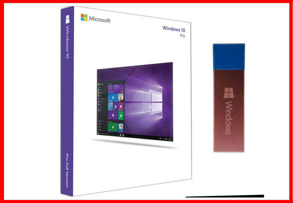 Microsoft Operating System 64 Bit Windows 10 Pro Retail Box / COA License Sticker