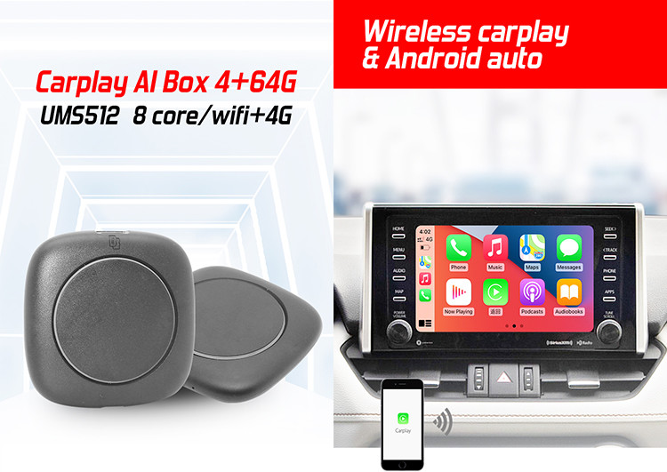Carplay Ai Box Android Universal Portable Carplay Box 4+64G Easy Installation