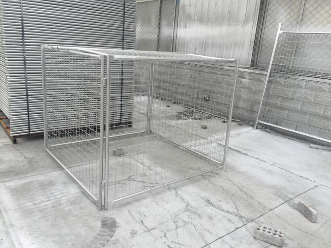 Pre Galvanized Wire Storage Cages With Lids , Height 1500mm / 1600mm