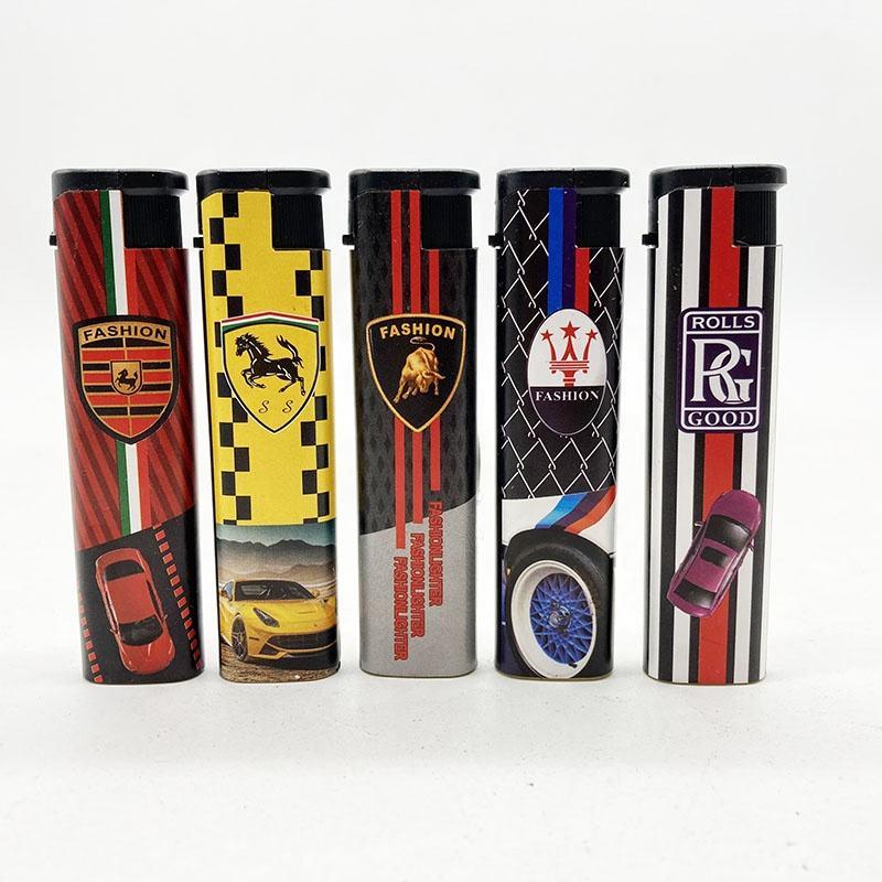 Best Quality Dy-F028windproof Electric Lighter Refillable Label Cigarette Lighter