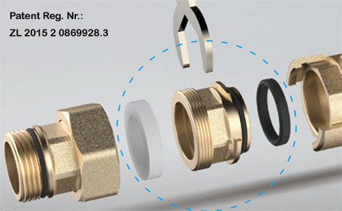 1105 Straight Way Magnetic Lockable Water Meter Valve Ball Type DN20 DN25 DN32 w/ Flexible Coupling Quick In-Out Design 1