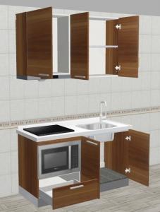 18mm Mfc Borad Kitchen Cabinet Sets Aluminium Profile Handle