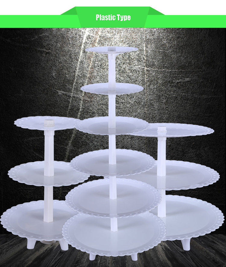 Aluminum Alloy 10 Tiers Wedding Cake Display Tower, Round Cupcake Stand Tower For Party Large Event
