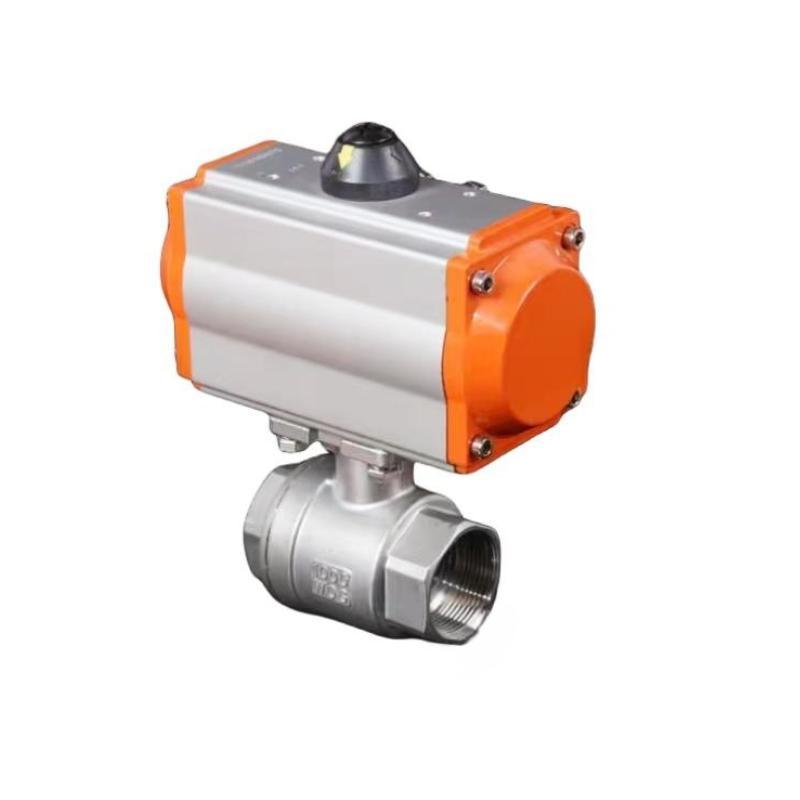 2PC Female Ball Valves with Pneumatic Actuator CF8/CF8m