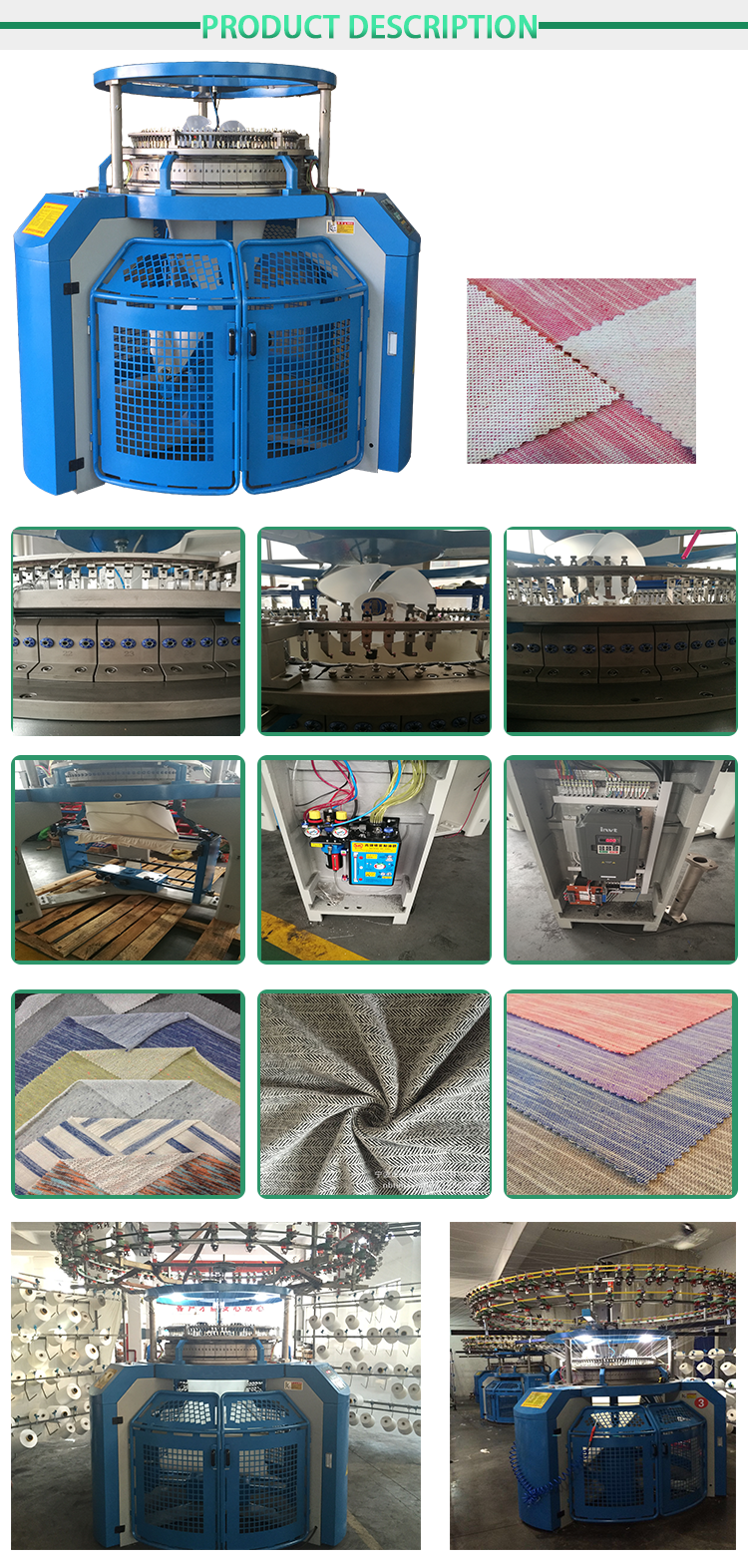 Cheap price high efficiency single jersey fleece circular knitting machine in china