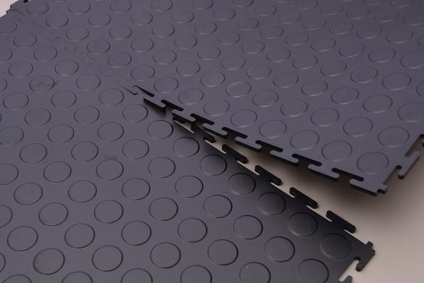 Metallic Look Durable Interlocking Pvc Garage Floor Tiles