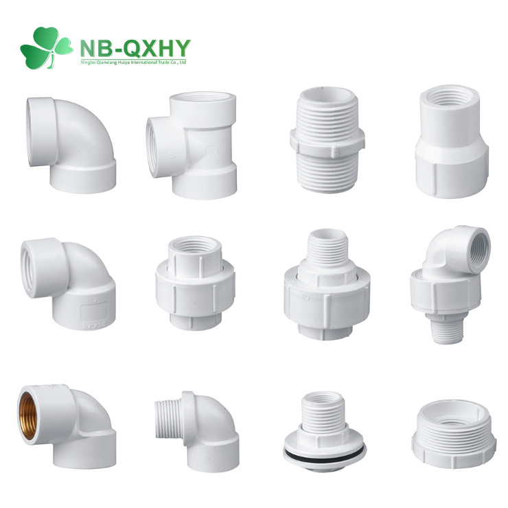 Wholesale Pipe Fittings 1/2&quot;- 4&quot; Inch PVC Plastic Elbow UPVC BS Thread Fittings