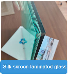 Silk screen laminated glass