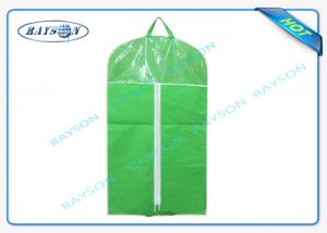 China Customized Mens Non Woven Fabric Bags With Good Zipper And PVC Window on sale 
