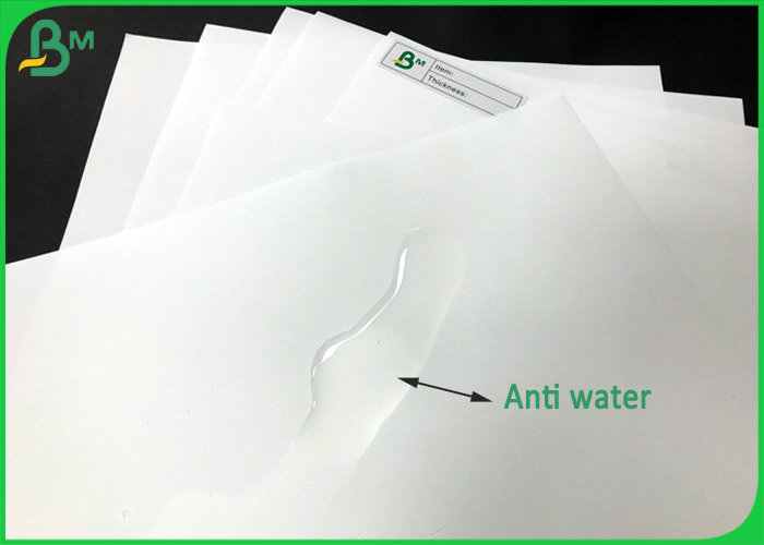 250 Microns Double sided Coated 100% Anti - Tear Synthetic Paper For UV Printing