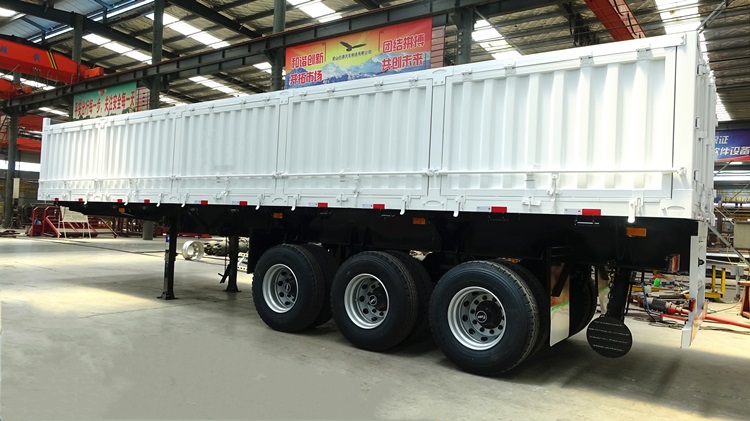 40f tri axle trailers with dropsides cargo truck