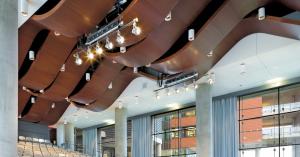 Double Curved Exterior Aluminum Ceiling Panels Sound