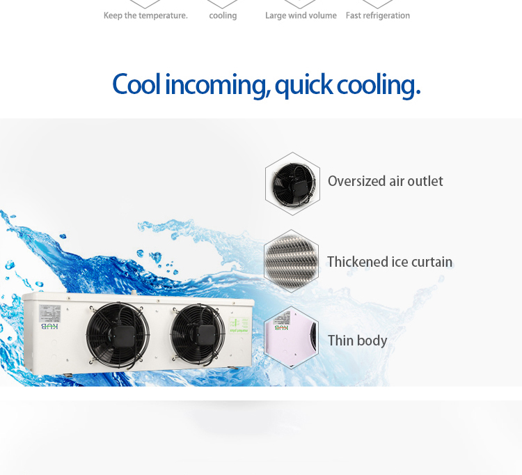 Industrial air cooler SPAE053D Shanghai KUB provide CE certification three fan evaporative air cooler for cold room