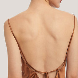 Ladies Backless Satin Short Dress Elegant Customized Slip Mini Dresses for Women D20231021
