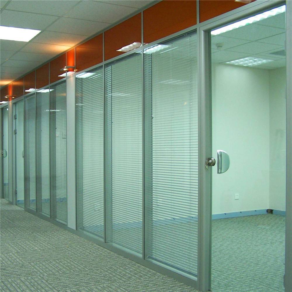 Full height office dividers glass partitions office soundproof removable partition wall