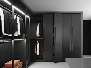 Grey Cloakroom Wooden Clothes Closet Customized Melamine Veneer