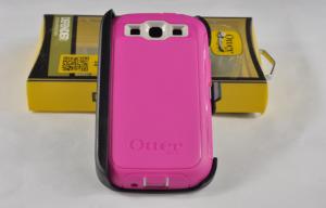 China Cool Outer Box Samsung Galaxy S3 Cases Hard Shell ,3 Layers TPE Blush on sale 