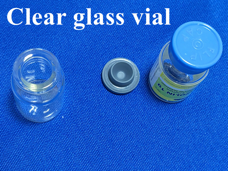 5ml 7ml 20ml Amber Clear Small Pharmaceutical Glass Bottle Injection Glass Vial with Rubber Stopper