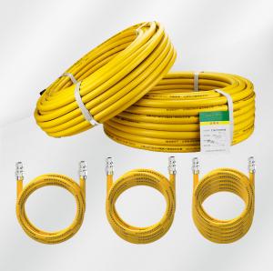 China KONCH GAS Domestic Gas Pipe , DN13 1500mm Yellow Natural Gas Hose on sale 