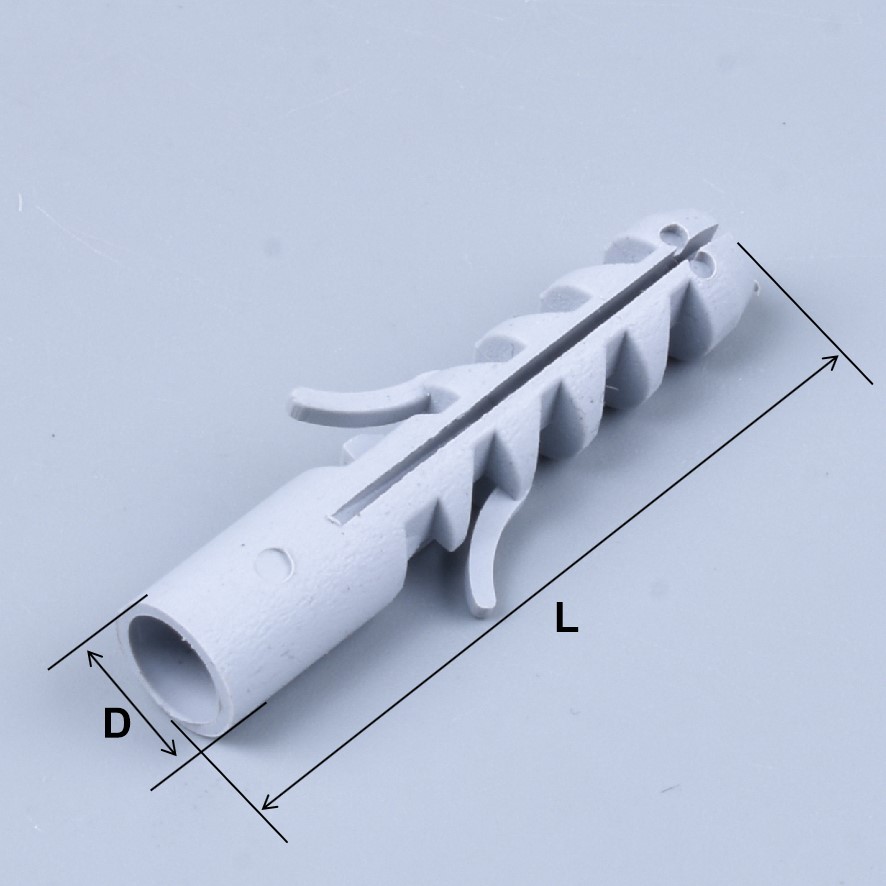 Dreieins Grey Plastic Insulation Concrete Wall Plug Nylon Anchor