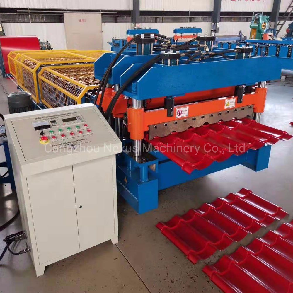 Steel Tile Sheet Metal Roof Roll Forming Machine Export to Serbia