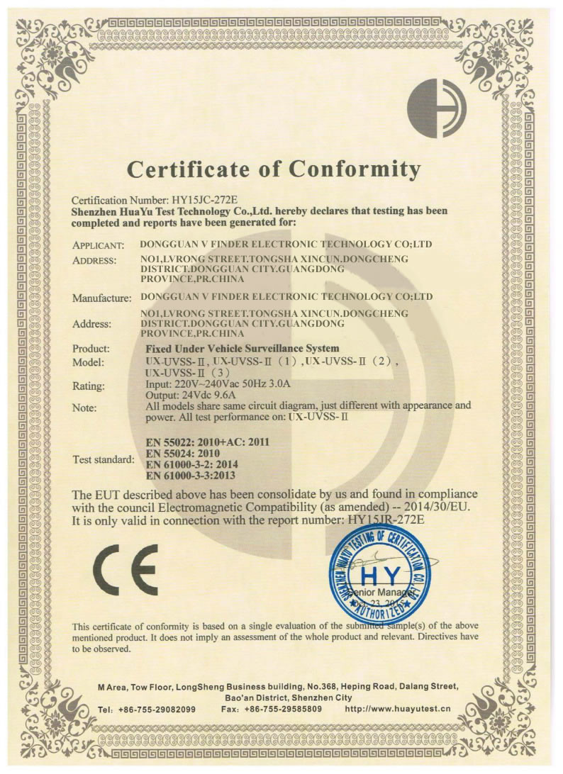 Dongguan V Finder Electronic Technology Co Ltd Quality