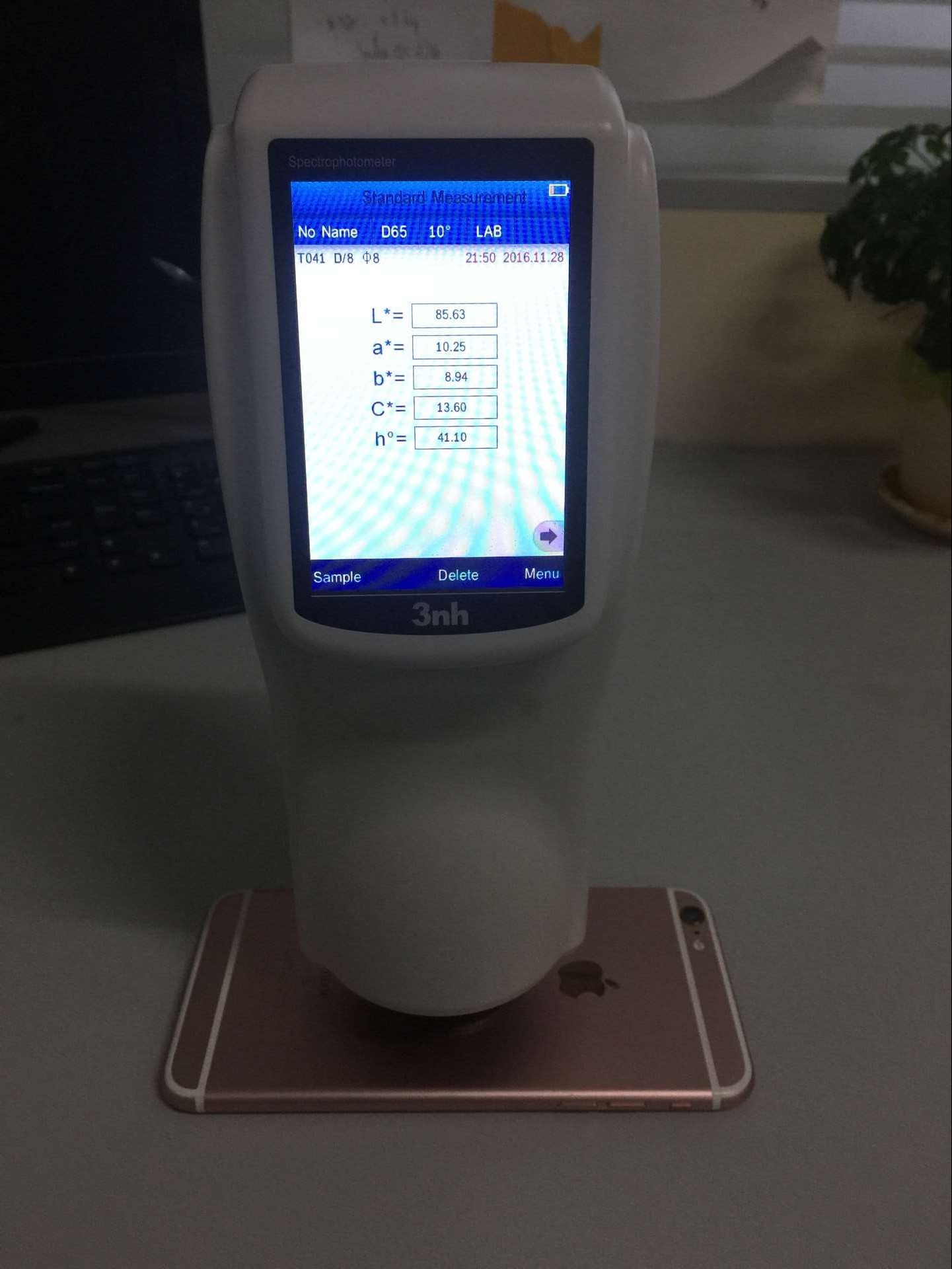 China brand 3nh 45/0 NS800 spectrophotometer with SCE (Specular Component Excluded) for glossy foil color difference