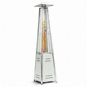 China Real Flame Patio Heater, Made of Aluminum Alloy Frame, Measures 550x550x2300mm on sale 