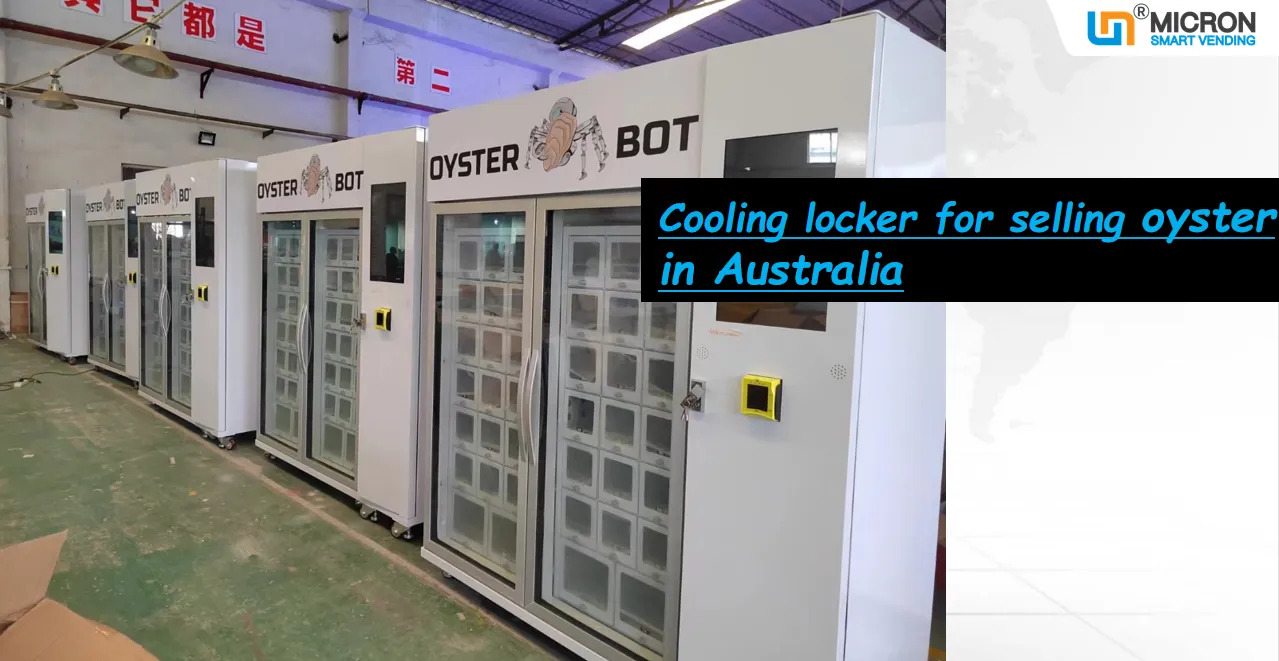 Frozen meat cooling locker vending machine selling oyster in Australia