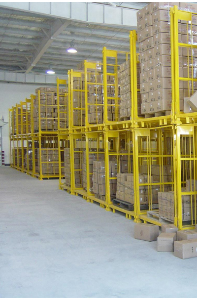 Folding Pallet Stacking Rack Foldable Stackable For Warehouse Storage