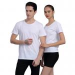 Round Neck ODM White Cotton T Shirts Mens Summer Shirts Short Sleeve