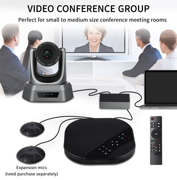 10X Zoom Full HD 1080P Video Conference Camera Kits All in One Video Conference Solution