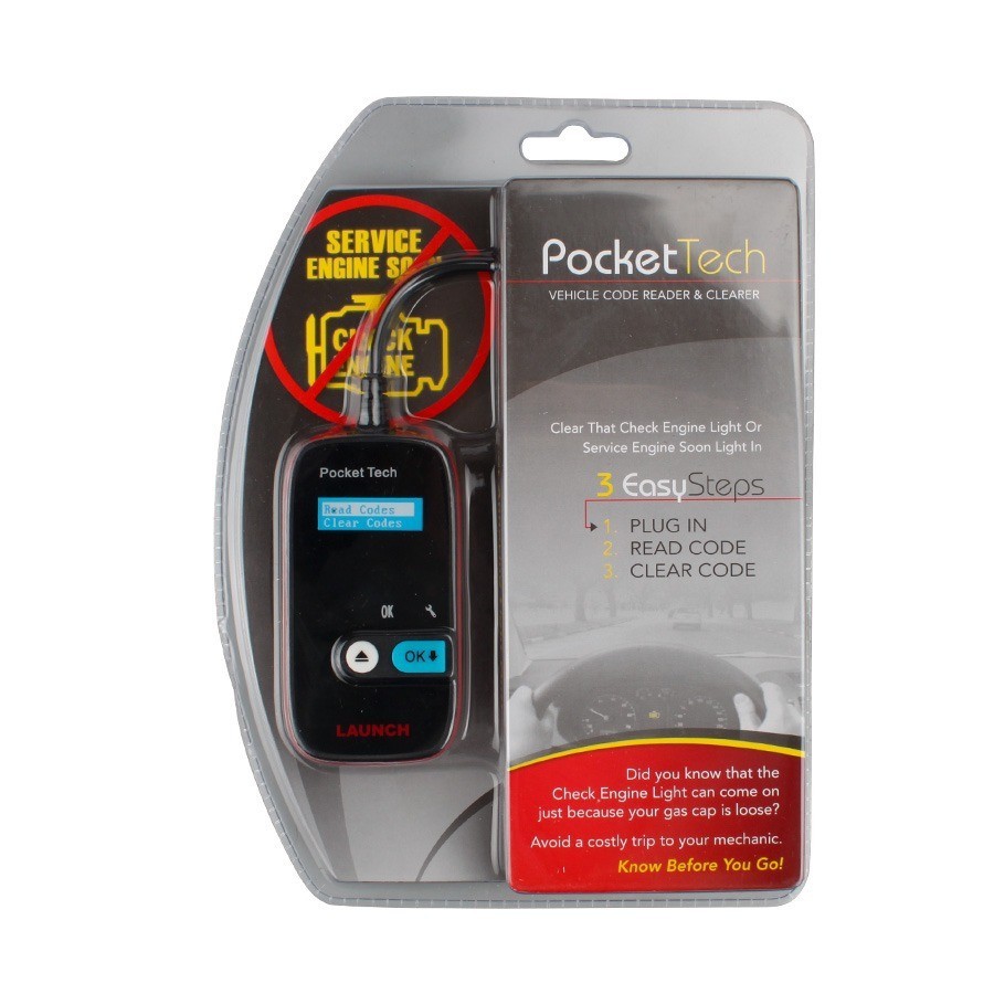 Launch Pocket Tech Code Reader OBDII Code Reader Scanner Portable Device