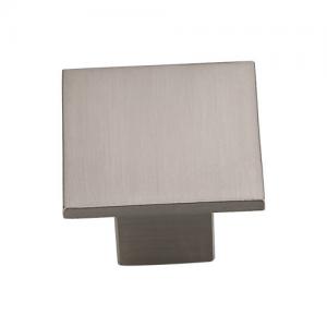 Square Cabinet Knob And Handle In Brushed Nickel Zinc Alloy
