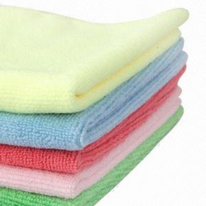 China Plain Color Microfiber Towels/Clean Clothes, High Absorption And Eco Friendly, Fast Drying? on sale 