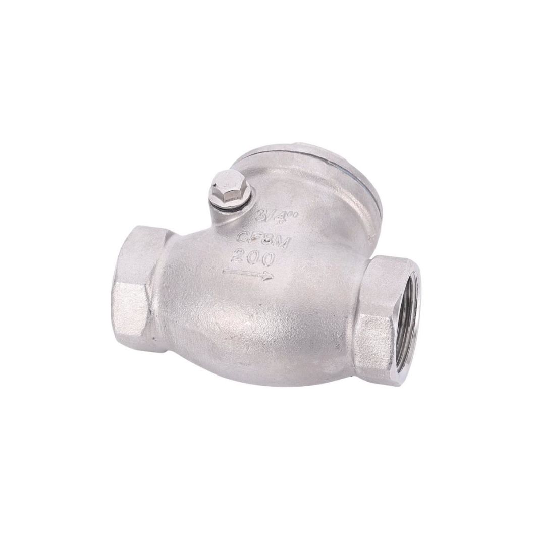 200wog Stainless Steel Swing Check Valve with NPT Thread