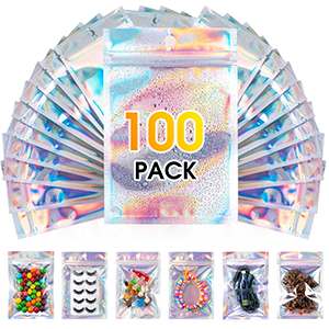 100 pcs holographic bags