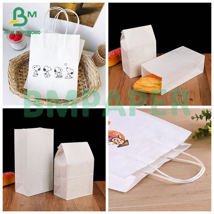 70g 80g 120g Food Grade White Kraft Paper For Making Bags Rolls Packing