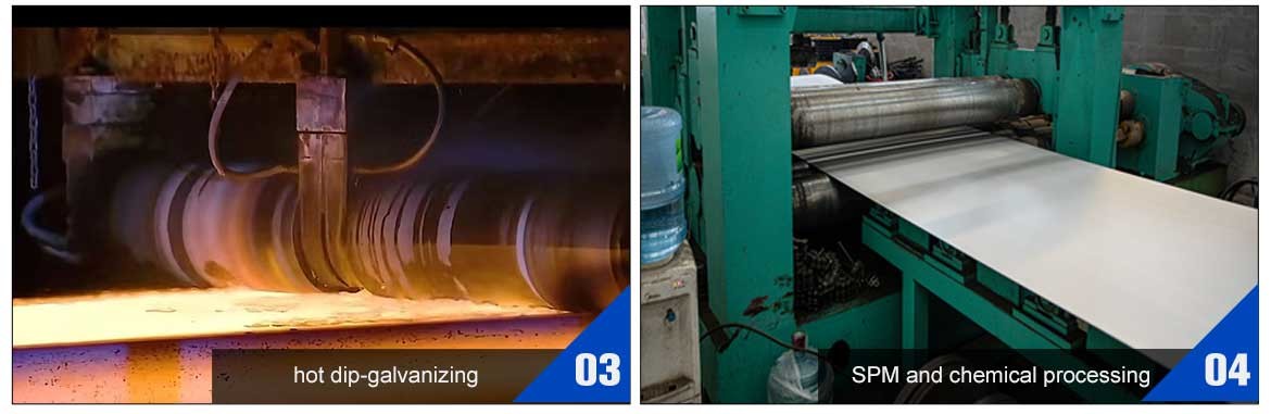 production process zero spangle galvanized steel sheet