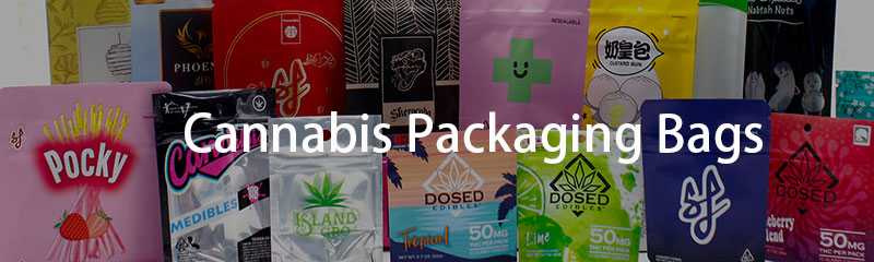 Custom Plastic Zipper Smell Proof Mylar Marijuana Weed  Packaging Bags