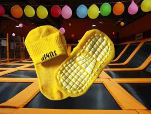 China Custom Jumpin Josephs Trampoline Park Socks  ,  Non Slip Grip Socks  ,  Trampoline Socks on sale 