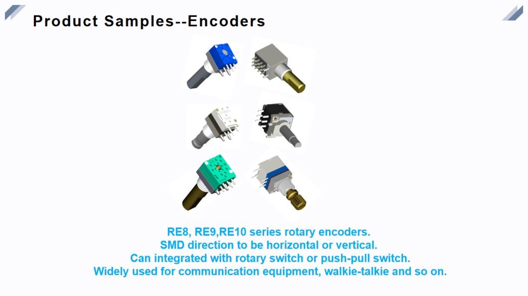 Re874f0-Fe18d9.0 Dual Unit Encoder Incremental Encoder with 18mm Shaft for Car Audio Equipment