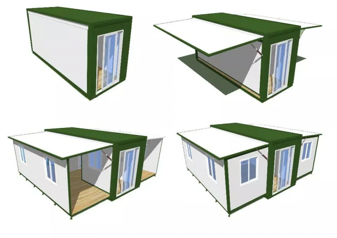 Grande expandable container home step