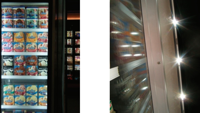 LED Lighting Performance Supermarket Refrigerated Display Cases Vertical 3