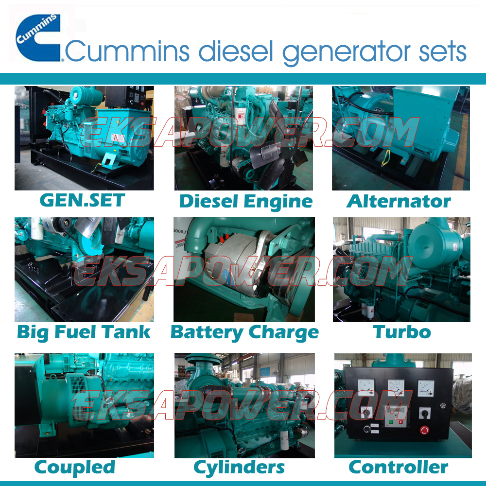 Global warranty 500KVA CUMMINS engine assemble diesel generator sets