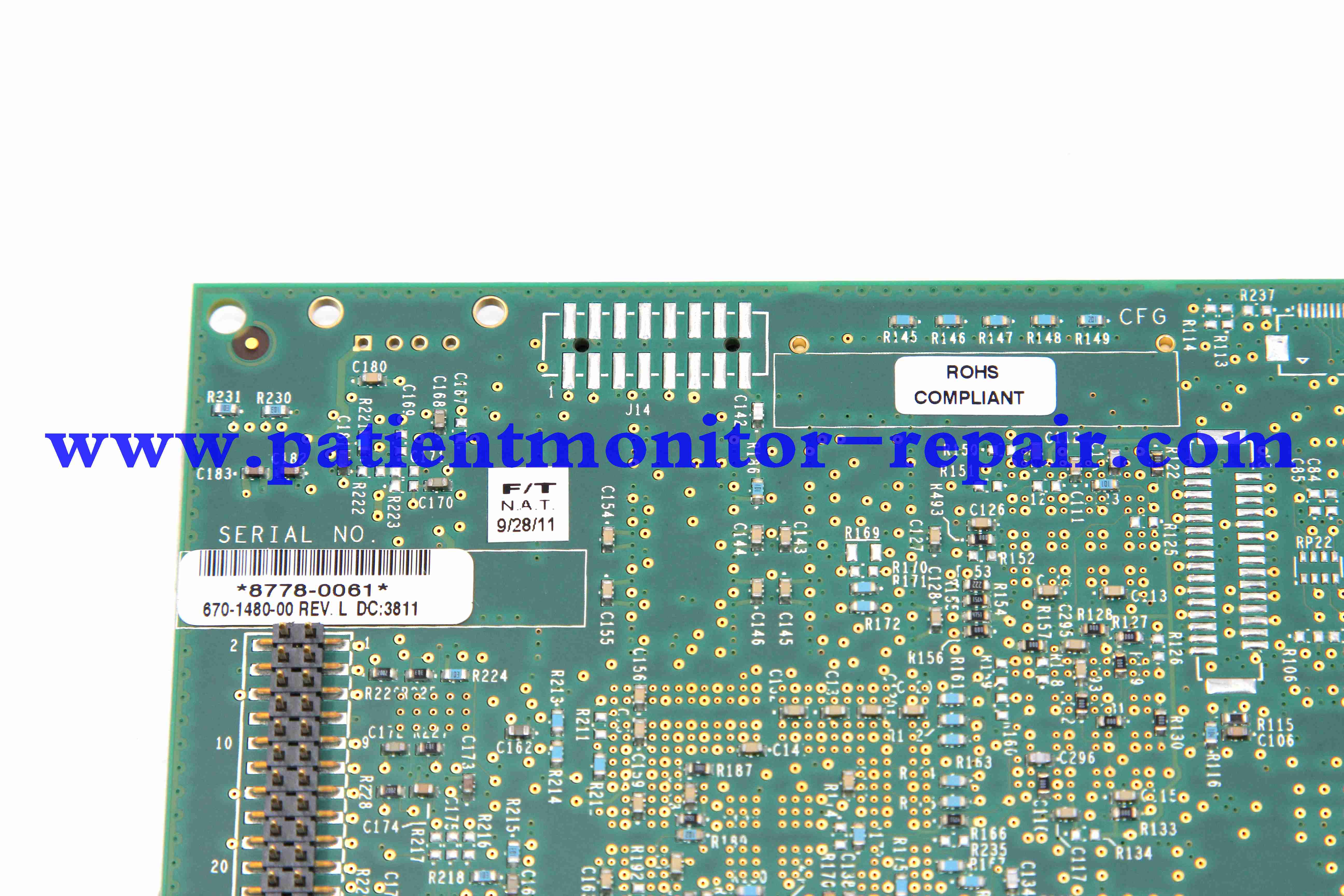 Spacelabs 91330 patient monitor CPU board 670-1480-00 